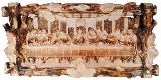Drevený obraz &quot;posledná večera&quot; 120 x 58 cm