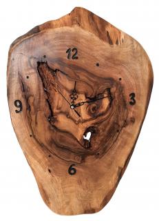 Nástenné hodiny z orechového dreva