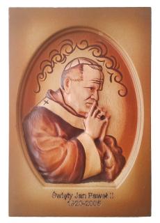 Vyrezávaný obraz sv. Jan Pavol II