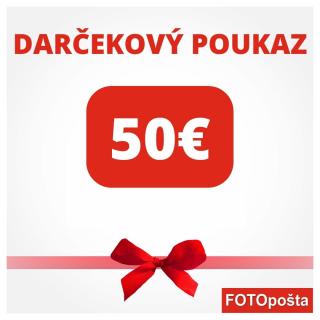 DARČEKOVÝ POUKAZ 50€ FOTOPOŠTA Doručenie poukazu:: E-MAIL nasledovný prac. deň