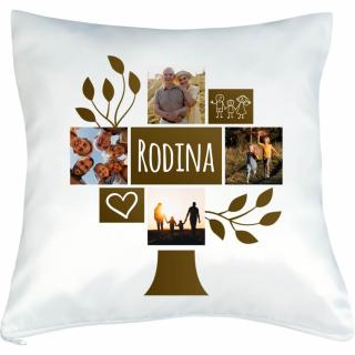Obliečka s fotkou rámik Rodina3 koláž 40x40 cm FOTOpošta