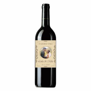 Víno s fotkou Svadobné vínko 1 - 0,75l štandard FOTOposta Víno výber: biele polosuché