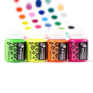 Akrylová farba na textil ROSA TALENT fluorescenčná 20 ml | Various Shades