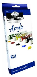 Akrylové farby ARTIST Paint 12x21ml  (maliarský set Royal &amp; Langnickel )