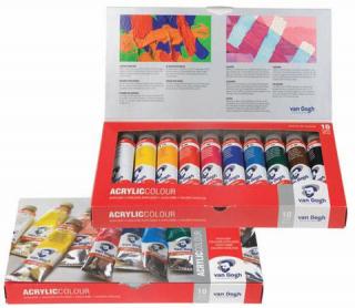 Akrylové farby Van Gogh SET 10x40ml (sada akrylových farieb Royal Talens)