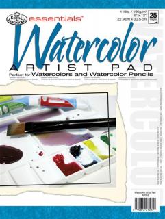 Blok papierov [akvarel] Royal &amp; Langnickel ARTIST PAD / 25 ks  (papiere na maľovanie Royal &amp; Langnickel)