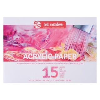 Blok papierov pre akrylové farby 15 listov | rôzne rozmery