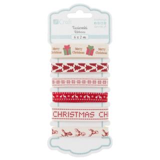Dekoračná stuha 6 kusov  | Scandi Christmas (sada stúh)
