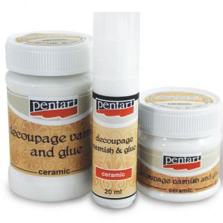 Dekupáž lak a lepidlo na keramiku - 100 ml (lak a lepidlo PENTART)