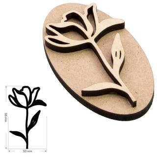 Drevená pečiatka ROSA TALENT č. 12 Botanical 5x8.5 cm