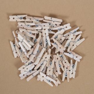 Drevené štipce - 20 ks (drevené polotovary na dekupáž PENTACOLOR)