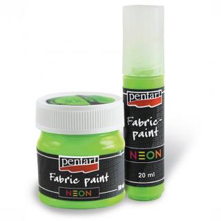 Farba na textil NEON 20 ml  | rôzne farby (neónová farba na textil PENTART)