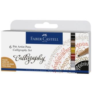 Kaligrafické perá Faber-Castell Pitt - sada 4 ks (set na kaligrafiu)