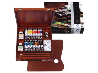 Kufrík / Olejové farby Van Gogh Inspiration BOX 14x40 ml (sada olejových farieb v drevenom púzdre Royal Talens)