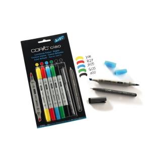 Popisovače COPIC Ciao Bright Tones | sada 5+1