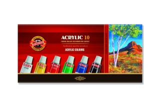 Sada akrylových farieb KOH-I-NOOR / 10 x 16 ml (akrylové farby KOH-I-NOOR)