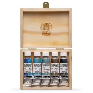 Sada akvarelových farieb v tubách Schmincke Super Granulation 5x15ml  | Set glacier (profesionálne akvarelové farby)