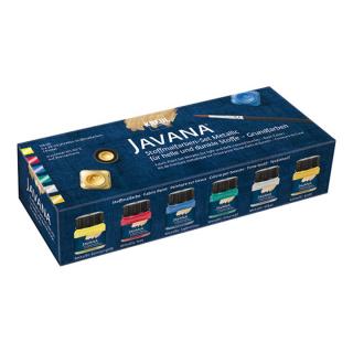 Sada farieb na textil s metalickým efektom JAVANA (sada farieb na textil 6x20 ml)