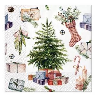 Servítky na dekupáž Christmas at Home - 1 ks (vianočné servítky na dekupáž)