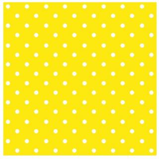 Servítky na dekupáž Yellow Dots - 1 ks