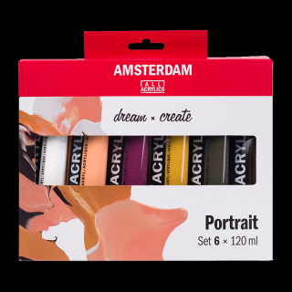 Akrylová farba AMSTERDAM Standard Series Portrait set - 6 x 120 ml (Akrylová farba AMSTERDAM Standard Series Portrait set - 6 x 120 ml)