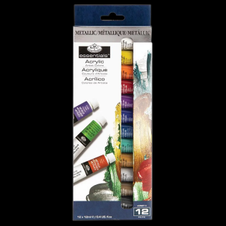 Akrylové farby Royal &amp; Langnickel - metalické farby, 12x12ml (Akrylové farby Royal &amp; Langnickel - metalické farby, 12x12ml)