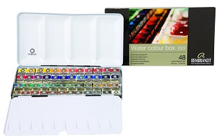 Akvarelové farby REMBRANDT - Deluxe set 48 kalíškov (Rembrandt water colours - Deluxe set 05M8648 pans)