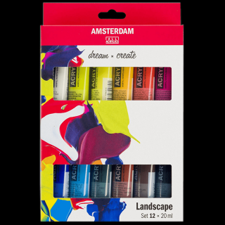 Amsterdam sada akrylových farieb 12 x 20ml - Landscape (Amsterdam sada akrylových farieb 12 x 20ml - Landscape)