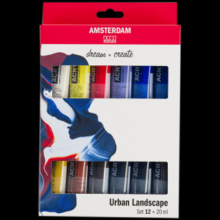 Amsterdam sada akrylových farieb 12 x 20ml - Urban Landscape (Amsterdam sada akrylových farieb 12 x 20ml - Urban Landscape)