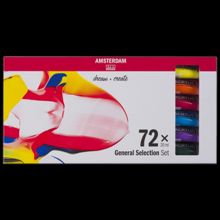 Amsterdam sada akrylových farieb 72 x 20ml - General Selection (Amsterdam sada akrylových farieb 72 x 20ml - General Selection)