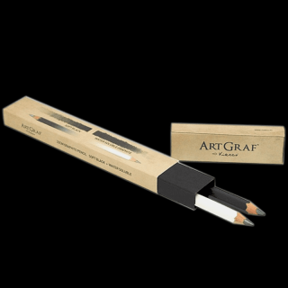 ArtGraf veľké grafitové ceruzky 22cm - 2ks (ArtGraf grafitové ceruzky - Jemná čierna + Vo vode rozpustná)