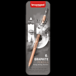 Grafitové ceruzky Bruynzeel Expression - sada 6 ks (Grafitové ceruzky Bruynzeel Expression graphite)