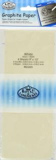 Grafitový biely papier Royal &amp; Langnickel - 4 ks (Grafitový ultra-tenký papier 228,6 mm x 330,2 mm)