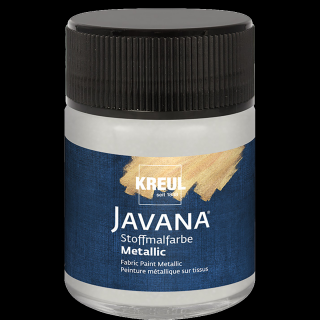 KREUL Javana Farba na svetlý a tmavý textil - Metallic Silver 50 ml (Metalická Farba na svetlý a tmavý textil )