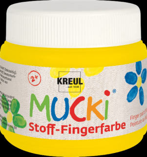 KREUL MUCKI prstové farby na textil 150 ml - rôzne odtiene (Farby na textil pre deti)