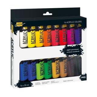 KREUL Sada akrylových farieb Solo Goya 16 x 20 ml (Sada akrylových farieb Solo Goya 16x20ml)