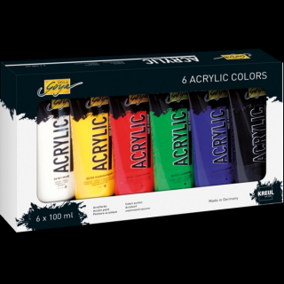 KREUL Sada akrylových farieb Solo Goya 6 x 100 ml (Sada akrylových farieb Solo Goya 6x100ml)