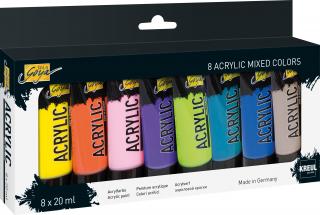 KREUL Sada akrylových farieb SOLO GOYA 8 x 20 ml - MIXED COLORS (KREUL Sada akrylových farieb SOLO GOYA 8 x 20 ml - MIXED COLORS)