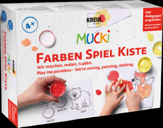 KREUL Sada farieb MUCKI - paintbox miešanie - prstové farby (Farby pre deti)