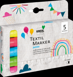 KREUL Sada fixiek na textil JUNIOR 5 ks (Popisovače na textil)