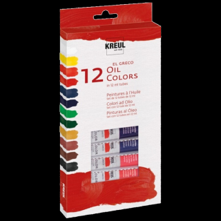 KREUL Sada olejových farieb El Greco 12 x 12 ml (Sada olejových farieb)