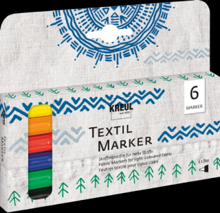 KREUL Sada popisovačov na textil - fine 6 ks (fixky na textil)