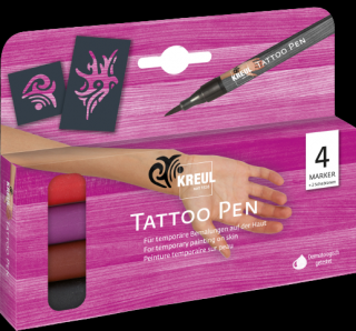 KREUL Sada tetovacích fixiek 4 ks (Tattoo pen)