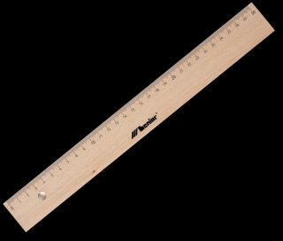 LENIAR Drevené pravítko 30 cm s kovovou vložkou (LENIAR Drevené pravítko 30 cm s kovovou vložkou)