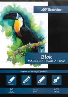 Leniar Mix Media blok - rôzne formáty (Leniar Mix Media blok - 200 g/m2, 20 listov)