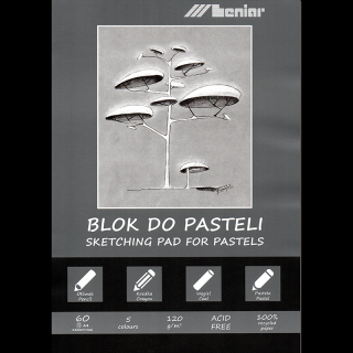 Leniar Pastel skicovací blok s tónovanými papiermi - rôzne formáty (Skicovací blok Leniar Pastel (120 g/m2))