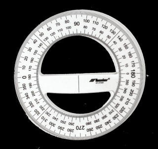 LENIAR Plastový uhlomer, priemer 15 cm / 360° (LENIAR Plastový uhlomer, priemer 15 cm / 360°)