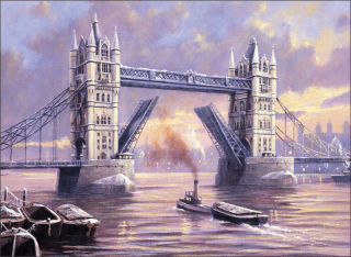 Maľovanie podľa čísiel - Tower bridge (Sada na maľovanie podľa čísiel Royal &amp; Langnickel)