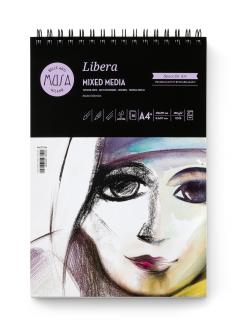 MUSA Libera Mix Media papier - 250g - rôzne veľkosti (Blok papierov pre mix media - 30 listov)