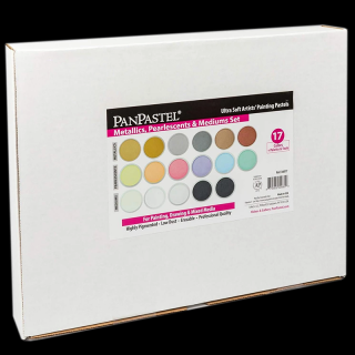 PanPastel Metallics, Pearlescents &amp; Mediums sada - 17 ks (PanPastel Metallics, Pearlescents &amp; Mediums sada - 17 ks)